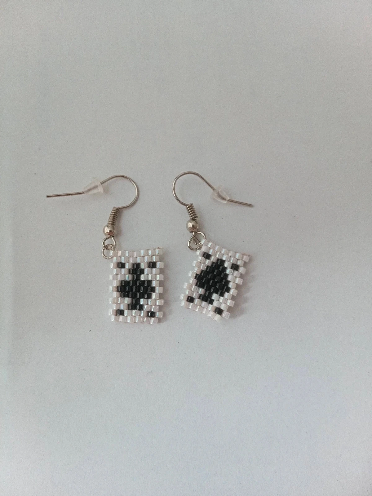 Aretes de As de Trébol y As de Pica en perlas Miyuki delica – photo 3